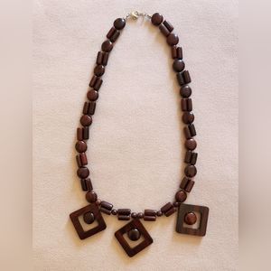 Wooden handraft necklace